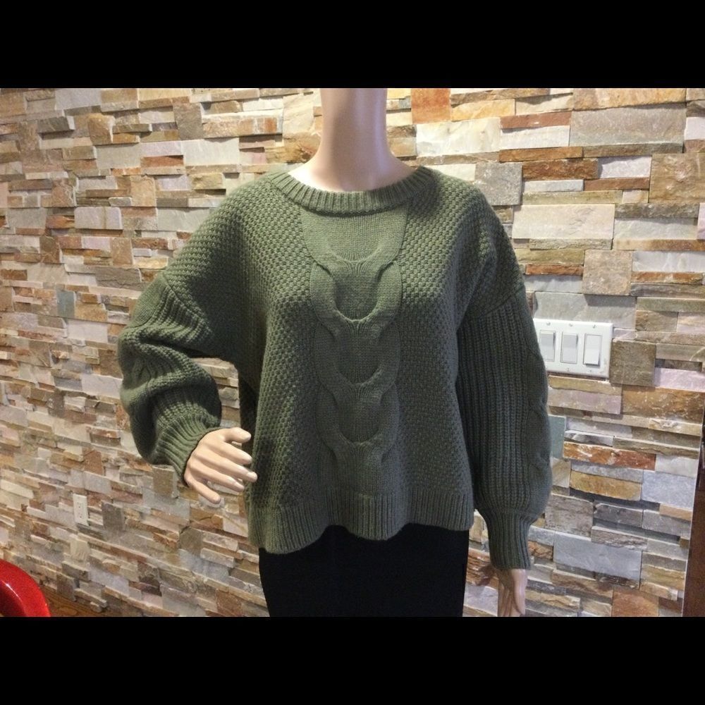J. Crew Olive Green Crew Neck Sweater